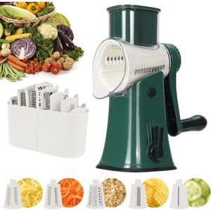 MEMKEY Rotating Cheese Grater, Manual Vegetable Grater with 5 Cylindrical Stainless Steel Blades, Carrot Cheese Grater, for Potatoes, Carrots, Vegetables, MEMKEY Rotating Cheese Grater, Manual Vegetable Grater with 5 Cylindrical Stainless Steel Blades, Carrot Cheese Grater, for Potatoes, Carrots, Vegetables,