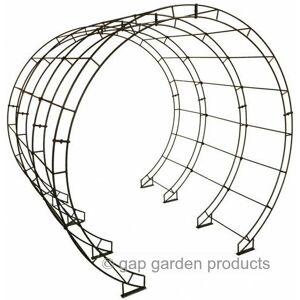 Round Arch Tunnel Bars (Set of 14) Steel - L228.6 x W238.8 x H66 cm - Bare Metal/Ready to Rust Round Arch Tunnel Bars (Set of 14) Steel - L228.6 x W238.8 x H66 cm - Bare Metal/Ready to Rust