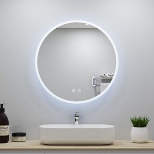 Acezanble - Round Bathroom Mirrors with Lights,Adjustable Brightness 2 Colour Temperature(2700K Warm 6000K Cool White) Anti-fog Separetly Touch Acezanble - Round Bathroom Mirrors with Lights,Adjustable Brightness 2 Colour Temperature(2700K Warm 6000K Cool White) Anti-fog Separetly Touch