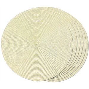 Tlily - Round Braided Placemats Set of 6 Table Mats for Dining Tables Woven Washable Non-Slip Place 15 Inch(Beige) Tlily - Round Braided Placemats Set of 6 Table Mats for Dining Tables Woven Washable Non-Slip Place 15 Inch(Beige)