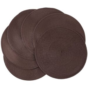 TLILY Round Braided Placemats Set of 6 Table Mats for Dining Tables Woven Washable Non-Slip Place 15 Inch(Brown) TLILY Round Braided Placemats Set of 6 Table Mats for Dining Tables Woven Washable Non-Slip Place 15 Inch(Brown)