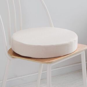 BEIJIYI Round Dining Chair Cushion, Kitchen Garden Chair Pad, Removable Slipcover for Indoor Outdoor, Living Room, Patio, Office, Shop - 45 x 45 x 8 cm, White BEIJIYI Round Dining Chair Cushion, Kitchen Garden Chair Pad, Removable Slipcover for Indoor Outdoor, Living Room, Patio, Office, Shop - 45 x 45 x 8 cm, White