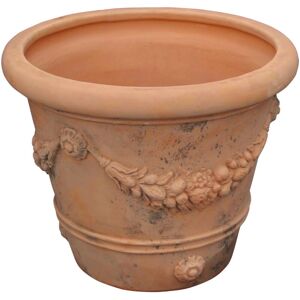 Biscottini - Round pot Terracotta Pot 80X68 cm Outdoor Pot Garden Vase Handmade Made in Italy Round Balcony Pots Flowers Pot for plants Biscottini - Round pot Terracotta Pot 80X68 cm Outdoor Pot Garden Vase Handmade Made in Italy Round Balcony Pots Flowers Pot for plants
