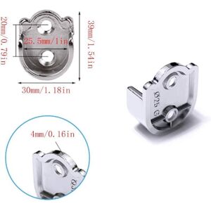 BEIJIYI Round Tube Clothes Hanger Brackets, Zinc Alloy Wardrobe Supports, U-Shaped Curtain Rod Brackets (25mm) BEIJIYI Round Tube Clothes Hanger Brackets, Zinc Alloy Wardrobe Supports, U-Shaped Curtain Rod Brackets (25mm)