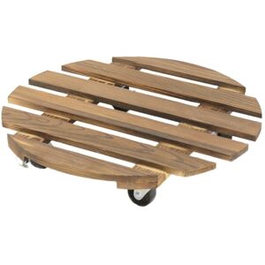 TLILY Round Universal Wheel Flower Pot Wooden Stand Base,B TLILY Round Universal Wheel Flower Pot Wooden Stand Base,B