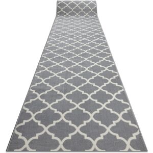 Rugsx - Runner bcf morad Trelis Moroccan trellis grey / cream 100 cm grey 100x300 cm Rugsx - Runner bcf morad Trelis Moroccan trellis grey / cream 100 cm grey 100x300 cm