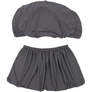 GROOFOO RV Dinette Cushion Cover Fully Wrapped Elastic Water Resistant Easy To Clean for RV Trailer Deep Grey GROOFOO RV Dinette Cushion Cover Fully Wrapped Elastic Water Resistant Easy To Clean for RV Trailer Deep Grey