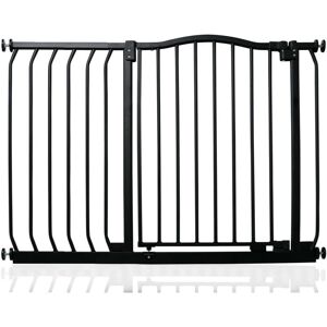 Safetots - Curved Top Safety Gate, 98cm - 107cm, Matt Black, Pressure Fit Stair Gate Safetots - Curved Top Safety Gate, 98cm - 107cm, Matt Black, Pressure Fit Stair Gate