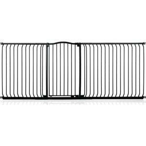 Safetots - Extra Tall Curved Top Safety Gate, 234cm - 243cm, Matt Black, Extra Tall 100cm in Height, Pressure Fit Stair Gate Safetots - Extra Tall Curved Top Safety Gate, 234cm - 243cm, Matt Black, Extra Tall 100cm in Height, Pressure Fit Stair Gate