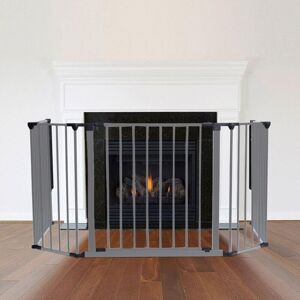Safetots - Multi Panel Fire Surround, 88cm Deep x 104cm Wide, Grey, 70cm Tall, Child and Pet Safety, Baby and Toddler Fire Guard Safetots - Multi Panel Fire Surround, 88cm Deep x 104cm Wide, Grey, 70cm Tall, Child and Pet Safety, Baby and Toddler Fire Guard