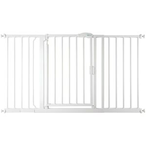 Safetots - Pressure Fit Self Closing Stair Gate, 139.8cm - 146.8cm, White, Auto Closing Baby Gate, Safety Barrier Safetots - Pressure Fit Self Closing Stair Gate, 139.8cm - 146.8cm, White, Auto Closing Baby Gate, Safety Barrier