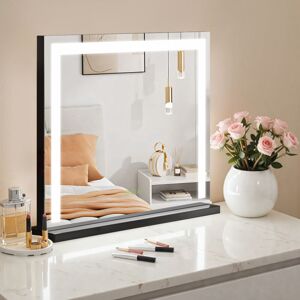 S'afielina - Hollywood led Vanity Mirror Dimmable Tabletop Makeup Mirror with 3 Color lights, 500x420x120mm, Black S'afielina - Hollywood led Vanity Mirror Dimmable Tabletop Makeup Mirror with 3 Color lights, 500x420x120mm, Black