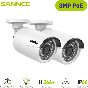 SANNCE 3MP Home Outdoor POE CCTV Camera with Instant Email Alert with Image IP66 SANNCE 3MP Home Outdoor POE CCTV Camera with Instant Email Alert with Image IP66