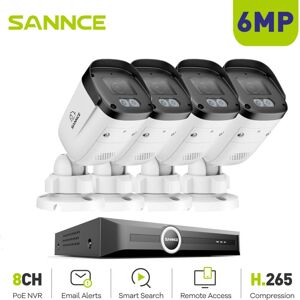 SANNCE 5MP Full HD 8CH PoE Security Camera System with Human Vehicle Detection IP67 SANNCE 5MP Full HD 8CH PoE Security Camera System with Human Vehicle Detection IP67