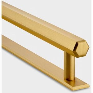 Satin Brass Hexagonal Cabinet t Bar Handle With Backplate - Solid Brass - Hole Centre 128mm Se Home Satin Brass Hexagonal Cabinet t Bar Handle With Backplate - Solid Brass - Hole Centre 128mm Se Home