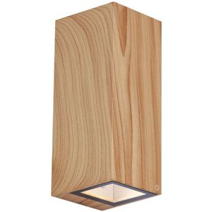 QAZQA Scandinavian Wall Lamp Wood 2-Lights GU10 70mm IP54 - Baleno QAZQA Scandinavian Wall Lamp Wood 2-Lights GU10 70mm IP54 - Baleno