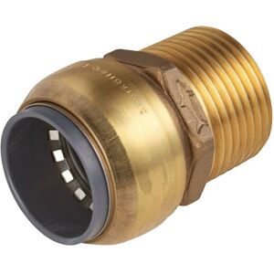Sharkbite Straight Adapter 22mm x 3/4' bspt Brass - Sealey Sharkbite Straight Adapter 22mm x 3/4' bspt Brass - Sealey