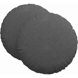 Seat Cushions 2 pcs Dark Grey Ø 80 cm Corduroy Fabric vidaXL Seat Cushions 2 pcs Dark Grey Ø 80 cm Corduroy Fabric vidaXL