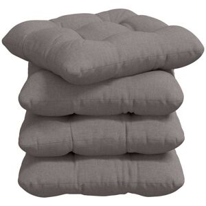 Seat Cushions 4 pcs Taupe 40 x 40 x 12 cm Fabric vidaXL Seat Cushions 4 pcs Taupe 40 x 40 x 12 cm Fabric vidaXL