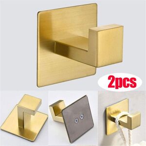 Aiperq - Self-adhesive bathroom towel holder without drilling with gold hook Premium wall mounted holder 60cm Brushed stainless steel kitchen Aiperq - Self-adhesive bathroom towel holder without drilling with gold hook Premium wall mounted holder 60cm Brushed stainless steel kitchen