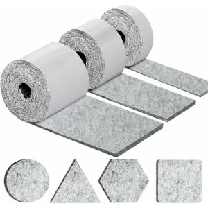 Gotrays - Self-Adhesive Felt Pads - Furniture Chair Glides 3 Rolls (100 10cm+100 5cm+100 2cm) - 4mm-Thick Chair Pad Gotrays - Self-Adhesive Felt Pads - Furniture Chair Glides 3 Rolls (100 10cm+100 5cm+100 2cm) - 4mm-Thick Chair Pad