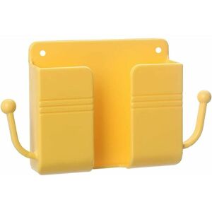 HOOPZI Self-adhesive Remote Control Storage Box, Wall-Mounted Mobile Phone Holder, Wall-Mounted Organizer Box with Hook for Mobile Phone Charging (Yellow) HOOPZI Self-adhesive Remote Control Storage Box, Wall-Mounted Mobile Phone Holder, Wall-Mounted Organizer Box with Hook for Mobile Phone Charging (Yellow)