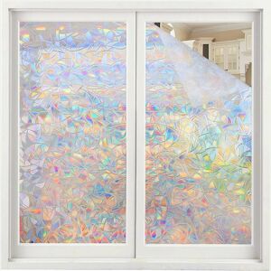 Hoopzi - Self-adhesive window film Opaque privacy film 3D window film 60x 200 cm Privacy glass film Static adhesive uv protection without adhesive Hoopzi - Self-adhesive window film Opaque privacy film 3D window film 60x 200 cm Privacy glass film Static adhesive uv protection without adhesive