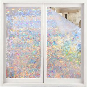 Hoopzi - Self-adhesive window film Opaque privacy film 3D window film 60x 200 cm Privacy glass film Static adhesive uv protection without adhesive Hoopzi - Self-adhesive window film Opaque privacy film 3D window film 60x 200 cm Privacy glass film Static adhesive uv protection without adhesive
