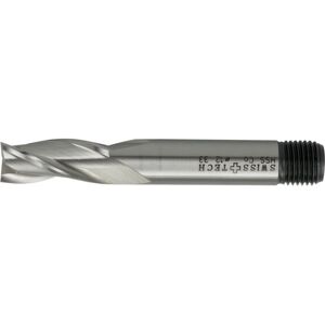 Swisstech - 10.00MM HSS-Co 8% 3 Flute Threaded Shank Slot Drills - Uncoated Swisstech - 10.00MM HSS-Co 8% 3 Flute Threaded Shank Slot Drills - Uncoated