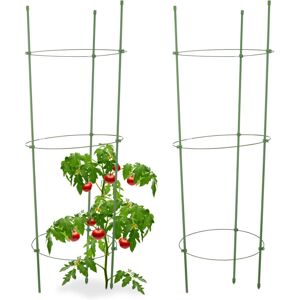 Relaxdays Growing Support for Tomatoes, Set of 14, Height-Adjustable Rings, Rods, Balcony, Patches, Plastic, 76 cm Long Relaxdays Growing Support for Tomatoes, Set of 14, Height-Adjustable Rings, Rods, Balcony, Patches, Plastic, 76 cm Long