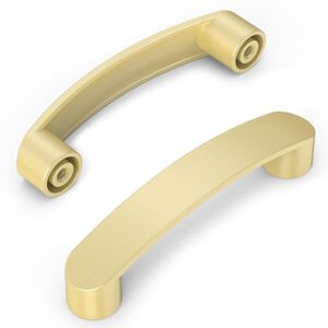 WOIYIC Set of 10 furniture handles - 96 mm - Hole spacing - Brass - For kitchen cabinets, cupboards, drawers WOIYIC Set of 10 furniture handles - 96 mm - Hole spacing - Brass - For kitchen cabinets, cupboards, drawers