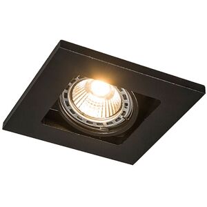 QAZQA Set of 10 Recessed Spotlights Black Square - Qure QAZQA Set of 10 Recessed Spotlights Black Square - Qure