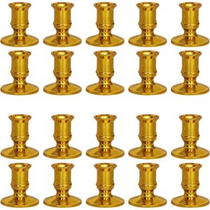 Linghhang - Set of 12 Versatile Candle Holders for Dinner Table Home Decor Romantic Candlestick Holder for Wedding Birthday Home Decor (Gold) Linghhang - Set of 12 Versatile Candle Holders for Dinner Table Home Decor Romantic Candlestick Holder for Wedding Birthday Home Decor (Gold)