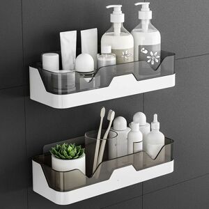 Tinor - Set of 2 Bathroom Shelves, No Drilling Bathroom Shelves, Shower Shelf, Plastic Shower Baskets Wall Mounted for Kitchen and Bathroom Tinor - Set of 2 Bathroom Shelves, No Drilling Bathroom Shelves, Shower Shelf, Plastic Shower Baskets Wall Mounted for Kitchen and Bathroom