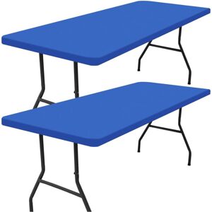 Linghhang - Set of 2 Rectangular Picnic Tablecloths, for 8 Foot Tables (Blue, 30'x96') Linghhang - Set of 2 Rectangular Picnic Tablecloths, for 8 Foot Tables (Blue, 30'x96')