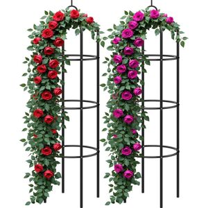 Deuba - gardebruk® Rose Arch Metal Trellis Garden Archway Climbing Plants Arbour Obelisk 2x rose column Deuba - gardebruk® Rose Arch Metal Trellis Garden Archway Climbing Plants Arbour Obelisk 2x rose column