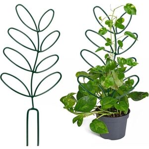 SNQ Set of 2 small trellises for potted plants, 31.5 cm leaf-shaped, mini metal trellis for climbing plants, support for indoor and outdoor plants SNQ Set of 2 small trellises for potted plants, 31.5 cm leaf-shaped, mini metal trellis for climbing plants, support for indoor and outdoor plants