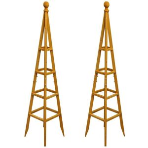 Selections - Set of 2 Wooden Garden Obelisks (1.5m) Selections - Set of 2 Wooden Garden Obelisks (1.5m)