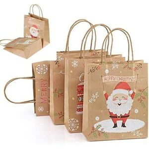 WOIYIC Set of 24 Paper Gift Bags with Handles, Christmas Favor Bags - 26cm x 21cm x 10cm WOIYIC Set of 24 Paper Gift Bags with Handles, Christmas Favor Bags - 26cm x 21cm x 10cm