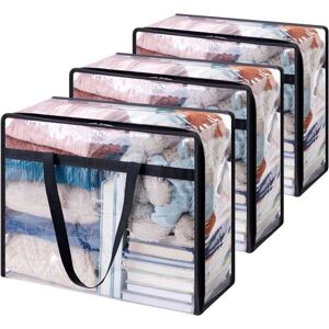 YMYNY Set of 3 transparent storage bags 40L, pvc clothing storage bag, storage box for moving, clothes, blankets, toys, books mumu YMYNY Set of 3 transparent storage bags 40L, pvc clothing storage bag, storage box for moving, clothes, blankets, toys, books mumu