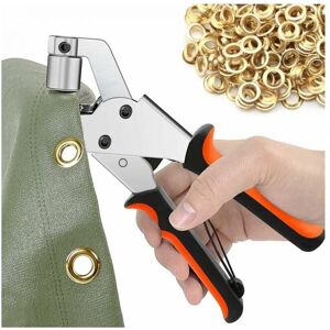 Cyslmuk - Set of 300 Eyelets (ø 10 mm) Eyelet Pliers for Tarpaulins, Portable Eyelet Pliers for Fabrics, Tarpaulin, Leather Cyslmuk - Set of 300 Eyelets (ø 10 mm) Eyelet Pliers for Tarpaulins, Portable Eyelet Pliers for Fabrics, Tarpaulin, Leather