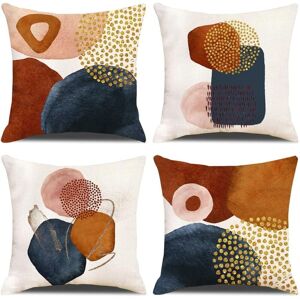 Csparkv - Set of 4 Decorative Cushion Covers Sofa Pillowcase Decoration for Bedroom, Sofa, Chair, Car, Bed, Garden 45 x 45 cm (Abstract The Point) Csparkv - Set of 4 Decorative Cushion Covers Sofa Pillowcase Decoration for Bedroom, Sofa, Chair, Car, Bed, Garden 45 x 45 cm (Abstract The Point)