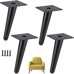 WOIYIC Set of 4 Furniture Legs, Load Capacity Up to 600 KG, 15cm Metal Cabinet Legs, Cone Table Legs, Furniture Legs for Cupboards, Sofas, with Screws and WOIYIC Set of 4 Furniture Legs, Load Capacity Up to 600 KG, 15cm Metal Cabinet Legs, Cone Table Legs, Furniture Legs for Cupboards, Sofas, with Screws and