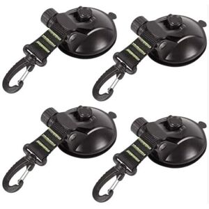 Cyslmuk - Set of 4 suction cup anchors with suction cup attachment for car, camping, tarpaulin, multifunctional suction cup accessory for tents as Cyslmuk - Set of 4 suction cup anchors with suction cup attachment for car, camping, tarpaulin, multifunctional suction cup accessory for tents as