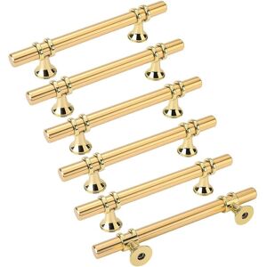 AOUGO Set of 6 Furniture handle Kitchen furniture handle Golden handle - gold kitchen handle Zinc alloy drawer handle Center distance 128mm AOUGO Set of 6 Furniture handle Kitchen furniture handle Golden handle - gold kitchen handle Zinc alloy drawer handle Center distance 128mm