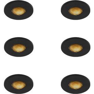 QAZQA Set of 6 Modern Bathroom Recessed Spotlights Black IP54 - Shed Honey QAZQA Set of 6 Modern Bathroom Recessed Spotlights Black IP54 - Shed Honey
