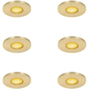 Qazqa Golden Bathroom Recessed Spotlights - Set of 6 Qazqa Golden Bathroom Recessed Spotlights - Set of 6