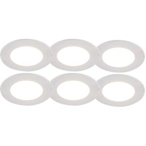 Qazqa White Set of 6 Adjustable LED Recessed Spotlights - Bathroom- Suitable for Wet Areas Qazqa White Set of 6 Adjustable LED Recessed Spotlights - Bathroom- Suitable for Wet Areas