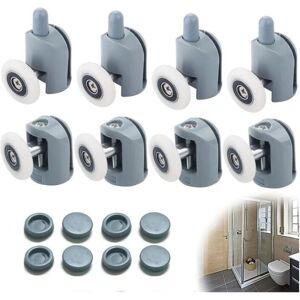 Cyslmuk - Set of 8 25mm Shower Door Rollers, 4 Top, 4 Bottom, Hanging Wheel for Shower Room Accessories Cyslmuk - Set of 8 25mm Shower Door Rollers, 4 Top, 4 Bottom, Hanging Wheel for Shower Room Accessories