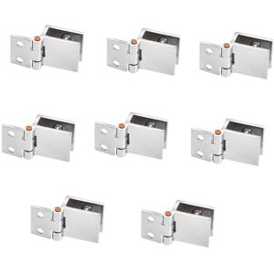 Tlily - Set of 8 Glass Door Hinges, 5mm-8mm Adjustable Rectangle Clamp Single Clip for Cabinet Cupboard Hinges Tlily - Set of 8 Glass Door Hinges, 5mm-8mm Adjustable Rectangle Clamp Single Clip for Cabinet Cupboard Hinges